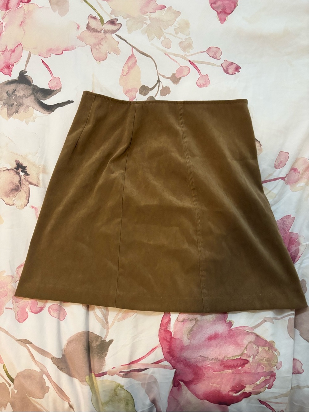Wrapper Tan A-Line Skirt